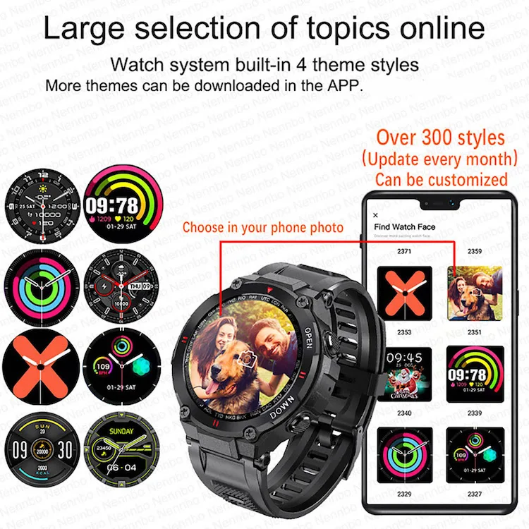 Best sales reloj intelligent smart watch phone calling waterproof 400mAh big battery round smartwatch K22 for men