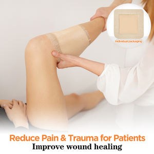 Apósito de Espuma de Silicona Desechable Médico Autoadhesivo Carbou de 10x10 cm de Alta Absorbencia para Heridas y Traumatismos - Product Image 4