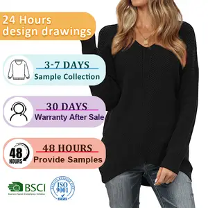 tops cheap long sleeve zipper dot hairy thick crochet women's wool knit clothing sweaters