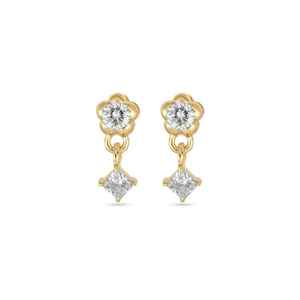 Nouvelles boucles d'oreilles de luxe pour femmes, plaquées or, serties de diamants, personnalisables, de haute qualité, pour les commandes en gros - Product Image 1