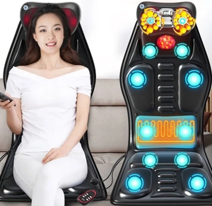 Cojín de asiento de doble uso para el hogar y el coche, masajeador eléctrico Shiatsu con vibración y calor - Product Image 1