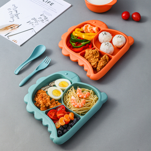 ชุดเครื่องใช้บนโต๊ะอาหารลายไดโนเสาร์น่ารักชุดเครื่องใช้บนโต๊ะอาหารสำหรับเด็กช้อนส้อมชามซุปอาหารสำหรับเด็ก - Product Image 2