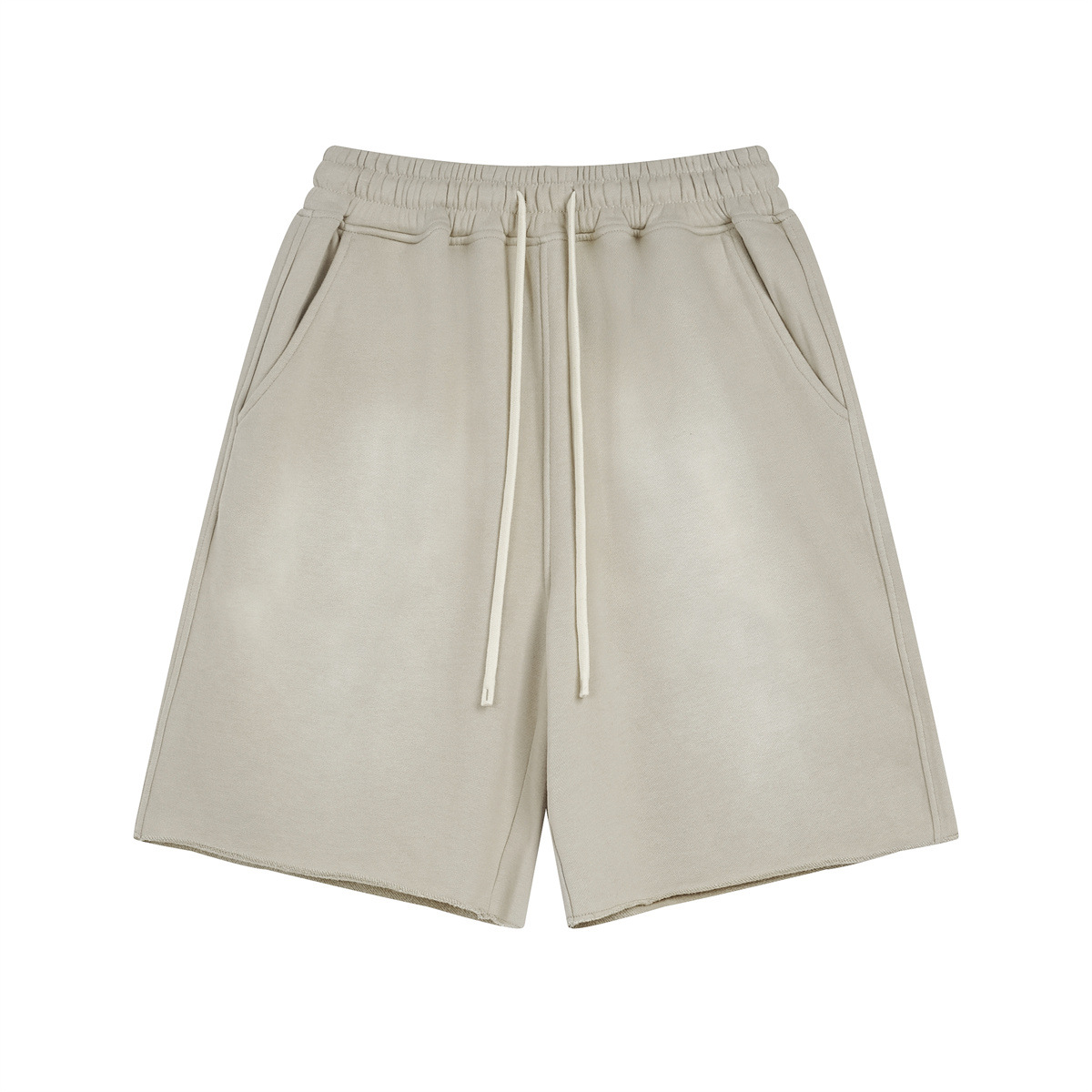 Pants-spray dyed gray apricot