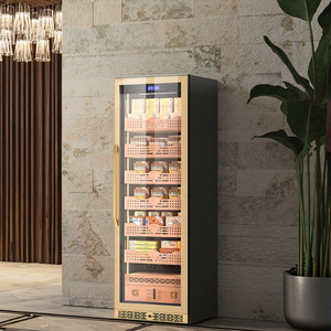 Armoire à cigares à porte vitrée simple en bois de cèdre, température et humidité réglables, écran <span class=keywords><strong>tactile</strong></span> LED, réfrigération certifiée ETL - Product Image 6