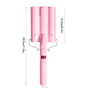 Ondulador de pelo de triple barril, juego de varita rizadora de vapor, pinzas para rizar el pelo - Product Image 4