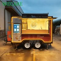 WECARE Remorque de restauration mobile pour cocktails, glaces, kebabs, BBQ, tacos, pizzas et restauration rapide, entièrement équipée d'un matériel de cuisine