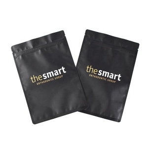 Custom Printed Resealable Flat Pouch Matte Black Aluminum Foil Accessories Packaging Reusable Zip Lock Doypack Mylar <strong>Bags</strong> - Product Image 1
