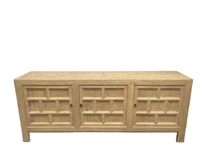 Buffet de poitrine mural Long sculpté en <span class=keywords><strong>bois</strong></span> naturel Antique Vintage chinois - Product Image 2