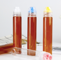 Automne poire pâte 90ml Portable sirop miel presser bouteille Transparent PET Silicone Valve scellé 38mm plastique sous-emballage Tube