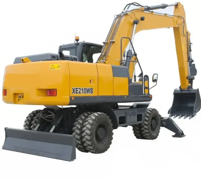 XE210 Wheel Excavator 21 Ton 1 Year Warranty High Efficiency Engine & Pump Construction Equipment