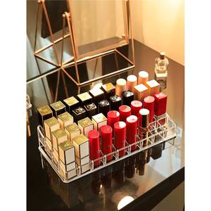 Organisateur de Rouge à Lèvres Transparent Charmant et Tendance, Boîte de Rangement Cosmétique de Bureau en Plastique, Style Nordique Populaire, Petit Organisateur de Gloss - Product Image 2