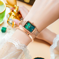 Miboni 2023L Montre-bracelet vintage japonaise à mouvement Seiko à quartz, ensemble avec bracelet, collier et bijoux, coffret cadeau pour femme