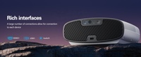 Projecteur de divertissement domestique intelligent à courte focale avec système Google-TV officiel mondial, mise au point automatique, 1300 ANSI, 4K, 1080P, WiFi 6 et fonction Bluetooth