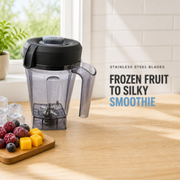 Blender de grande capacité 2,5 L, moteur puissant, pot sans BPA, lame en acier inoxydable, smoothie, broyage de glace, robot culinaire