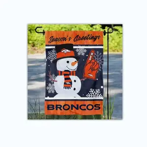 Denver Broncos Feiertag Winter Schnee offizieller Garten Hof Banner Flagge