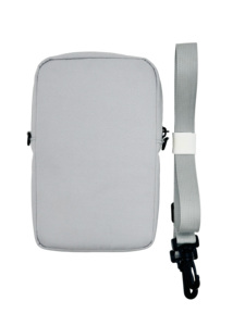 <b>Large</b> capacity Light Gray <b>Canvas</b> Sling <b>Bag</b> With Zipper Closure And Front Pocket For Daily Use - Product Image 6