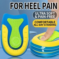 Semelles TPR pour le soulagement de la douleur au talon, contre les épines calcanéennes et la tendinite d'Achille, inserts durables et flexibles pour le soin du talon