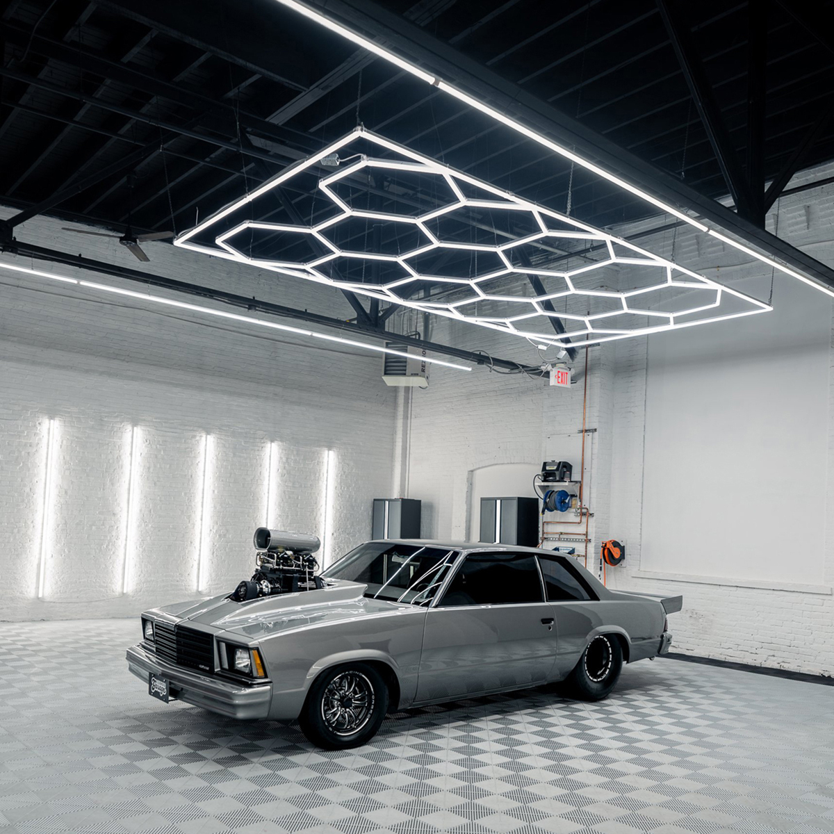 Salon and Gym Working Shop Lighting Light Car Workshop LED Honeycomb Light