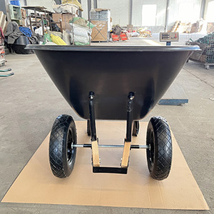 Grand seau en plastique 10 pieds double pneu 4.80/4.00-8 roue pneumatique manche en <span class=keywords><strong>bois</strong></span> <span class=keywords><strong>brouette</strong></span> - Product Image 4
