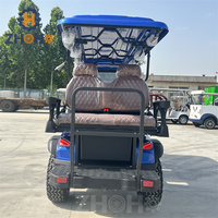 Voiturette de golf de luxe 8 places pour la fête de Noël Voiturette de golf à batterie au lithium avec sièges en peluche Club Car