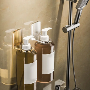 Wholesale <b>Shower</b> Gel Bottle Bathroom Rack Adjustable Shampoo Hanger <b>Hooks</b> No Drill Wall Mounted Universal Soap Dispenser Holders - Product Image 6