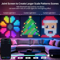 Guirlandes lumineuses RGBIC programmables, fonction de minuterie pour téléchargement d'images DIY, guirlande lumineuse LED pour décorations de Noël et d'Halloween
