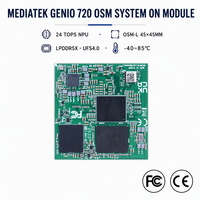 Passerelle IoT industrielle 10 TOPS NPU ARM Cortex 8 Go LPDDR5 128 Go UFS3.1 USB CAN Yocto Linux MediaTek Genio 720 Système sur module