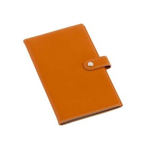 Porta biglietti da visita arancione con chiusura a scatto per uso professionale - Product Image 1
