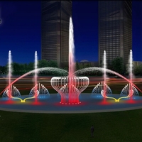Fuente Musical Redonda Programable Personalizada Chaohua, Sistema de Espectáculo de Agua Danzante Decorativo a Gran Escala con Luces LED RGB