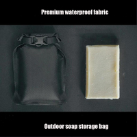 Sacs à barre de savon avec logo personnalisé Mini pochette de lavage de maquillage pour voyage Sacs de rangement de savon de toilette étanches pour femmes et hommes Trousses de toilette