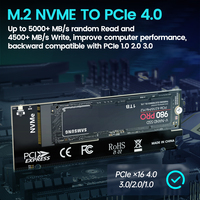 OEM Jeyi MX16-1U M.2 NVMe PCIe 3.0 kartu adaptor mendukung 2280 ukuran NGFF SSD Pesanan massal kecepatan penuh M tersedia dalam X4/X8/X16