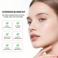 ICONSIGN Blond Kit Poudre décolorante pour sourcils 8g avec activateur pour un éclaircissement doux de la couleur des sourcils