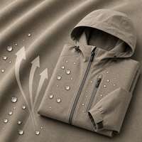 Chaquetas Cortavientos Ligeras y Camisas Casuales, Tela 100% Nailon Resistente al Agua y Transpirable para Chaquetas de Plumón
