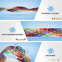 Bracelet tressé extensible en nylon avec traqueur GPS Support anti-perte pour AirTags Bracelet de montre réglable pour enfants
