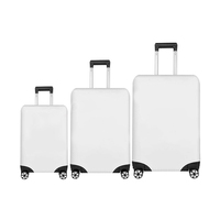 Housse de valise personnalisable en polyester blanc, tendance minimaliste, avec fermeture éclair, pour la sublimation