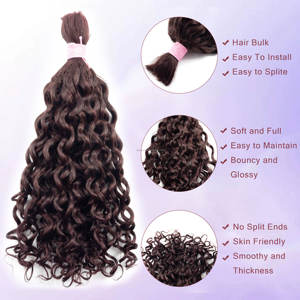 Offre Spéciale 100g 100% cheveux humains vierges brésiliens bruts en vrac sans nœuds vague d'eau tressage faisceaux <span class=keywords><strong>de</strong></span> cheveux humains pour sirène Boho Locs - Product Image 6