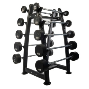 Porta Bilancieri Multistrato Salvaspazio Fisso per Sollevamento Pesi, Espositore per Barre da Palestra Domestica e Allenamento della Forza - Product Image 5