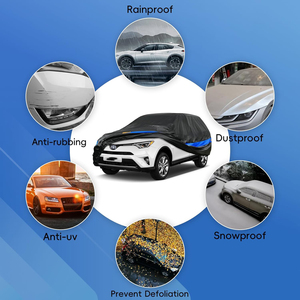 Funda para Auto SUV Impermeable para Todo Clima con Acabado Brillante, 1.5mm de Grosor, Protección UV (90%), Material PE/PEVA/PVC para Santa Fe/<span class=keywords><strong>Tucson</strong></span> - Product Image 3