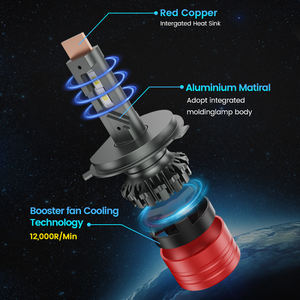 2 uds H1 Canbus H8 H11 H7 luz LED 20000LM 60W V30 H4 Hi <span class=keywords><strong>Lo</strong></span> Beam CSP Chip blanco 6000K bombilla de faro LED - Product Image 3