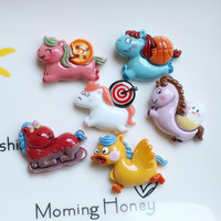 Breloques en résine de cheval, dessins animés, animaux, décoration DIY pour coque de téléphone, chaussures