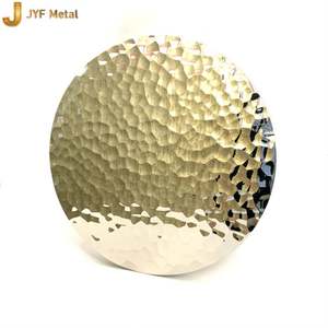LL254 Hand Hammered Gold and Silver Stainless Steel <b>Sheet</b> 304 316L Decorative Stainless Steel <b>Sheet</b> Hammered Metal - Product Image 1