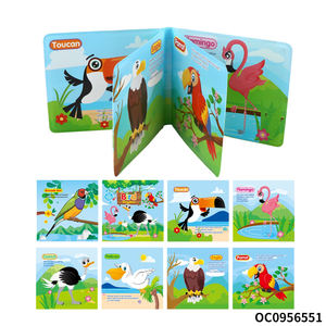Uccelli disegno di educazione cognitiva giocattolo eva libri da bagno libro acqua impermeabile per bambini - Product Image 3