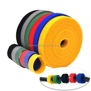 velcroes cable straps nylon straps ties back to back Injection hook and loop tape roll for cable,gardening organizer