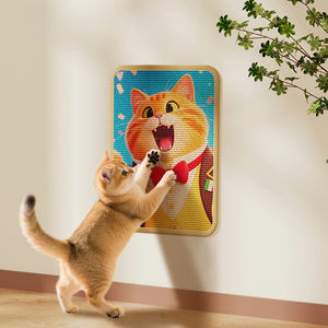 Maßgefertigter Kratzbaum für Katzen im modernen Stil, Umweltfreundlich, Individuell bedruckte Kratzmatte für Katzen, Wandkratzbretter, Natursisal, für den Innenbereich, aus Pappe - Product Image 4