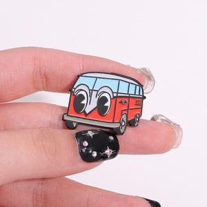 卡通可爱小汽车搪瓷别针红色自行车金属胸针翻领徽章饰品背包配件批发 - Product Image 4