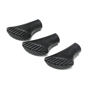 Puntas de Goma para Bastones de Trekking de 1.1 cm, Antideslizantes, Cubre Puntas para Senderismo, Color Negro - Product Image 1