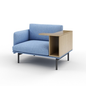 Canapé de réception haut de gamme en tissu pour bureau, design moderne, ensemble de canapés de direction avec bibliothèque - Product Image 3