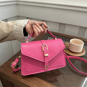 Bolso de Mano de Color Sólido a la Moda, Estilo Coreano Otoño Invierno, Bolso Bandolera Versátil e Informal para Mujer, Accesorio Elegante para el Día a Día - Product Image 2