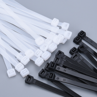 Bridas de nailon autoblocantes amarillas PA66 para agrupación de cables industriales y gestión de cables resistentes a la temperatura
