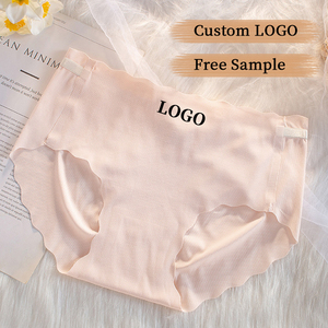 Customizable Seamless <strong>Women's</strong> Breathable Triangle <strong>Panties</strong> Mid-rise Solid Color Briefs Waist Everyday <strong>Nylon</strong> Knitted Knitted <strong>Panty</strong> - Product Image 1